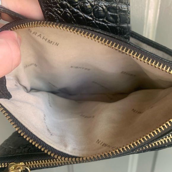 Brahmin Black Leather Double Crossbody Bag - Picture 9 of 9